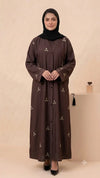 Sapphire Bloom Abaya - Brown