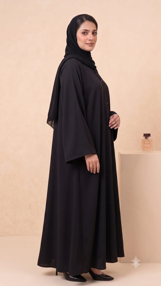 Flare Essential Maxi Abaya - Black