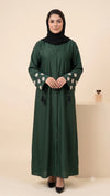 Daisy Drop Abaya - Green