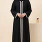 Ivory Vine Abaya - Black