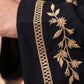 Flora Vine Abaya - Black