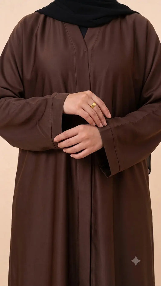 Flare Essential Maxi Abaya - Brown