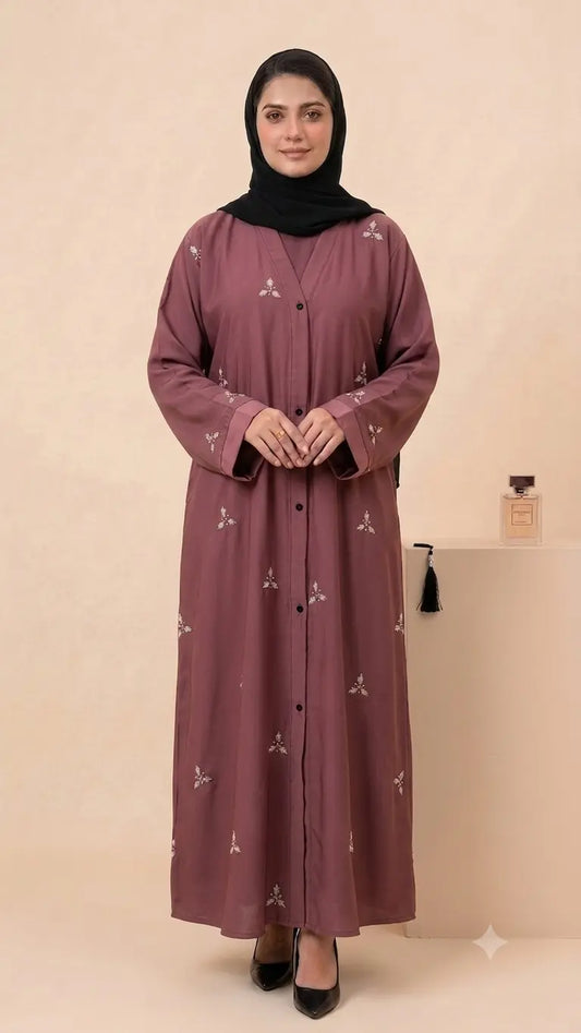 Sapphire Bloom Abaya - Pink