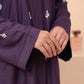 Leaf Drop Abaya - Purple