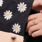 Daisy Drop Abaya - Black