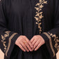 Flora Vine Abaya - Black