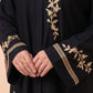Flora Vine Abaya - Black