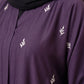 Leaf Drop Abaya - Purple