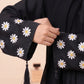 Daisy Drop Abaya - Black