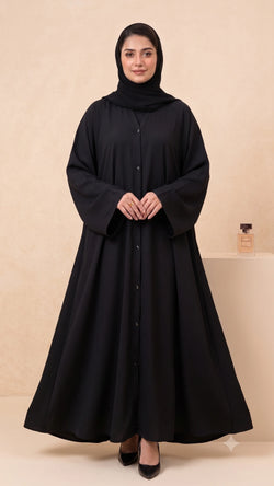Flare Essential Maxi Abaya - Black