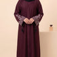 Bloom Heritage Abaya - Maroon